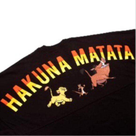 Disney The Lion King Hakuna Matata Spirit Jersey Shirt Black Adult XXL - NWT - Picture 3 of 5